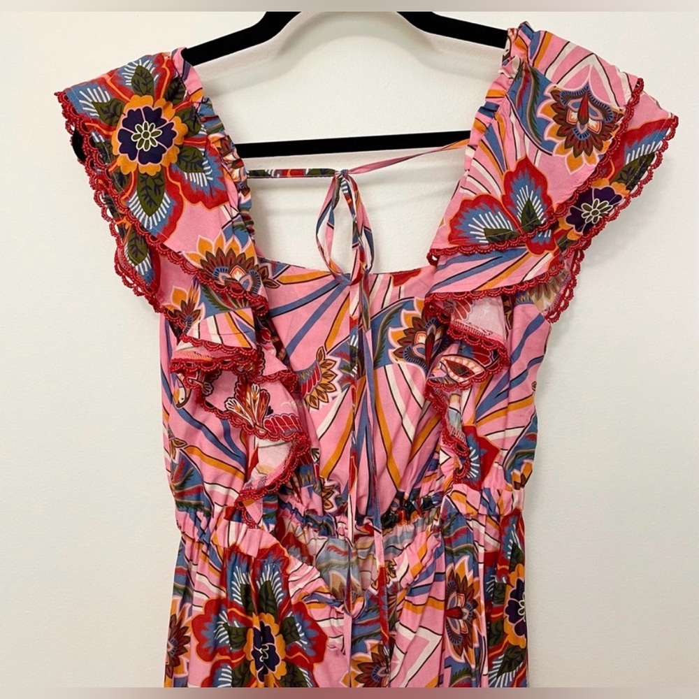 Farm Rio Arara Ruffle Shoulder Midi Dress - Picture 8 of 10